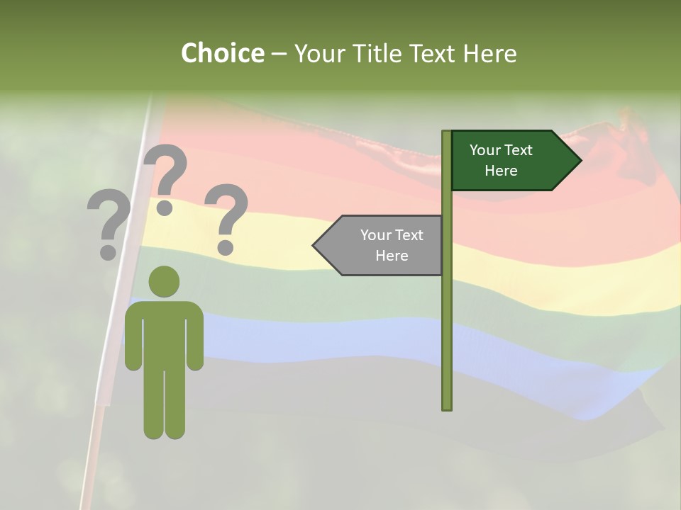 Freedom Sign Colorful PowerPoint Template
