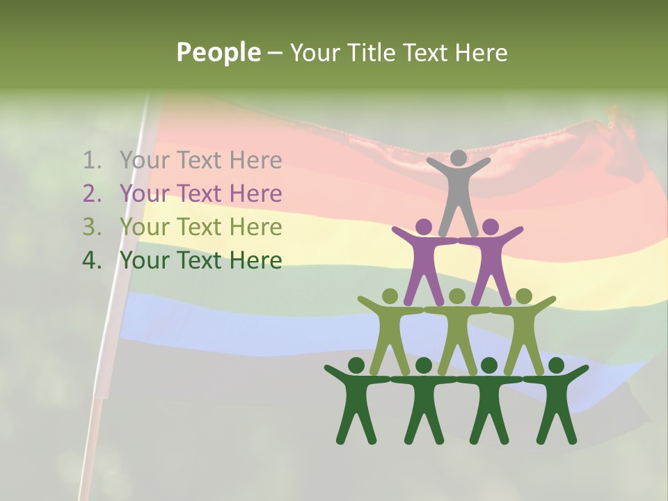 Freedom Sign Colorful PowerPoint Template