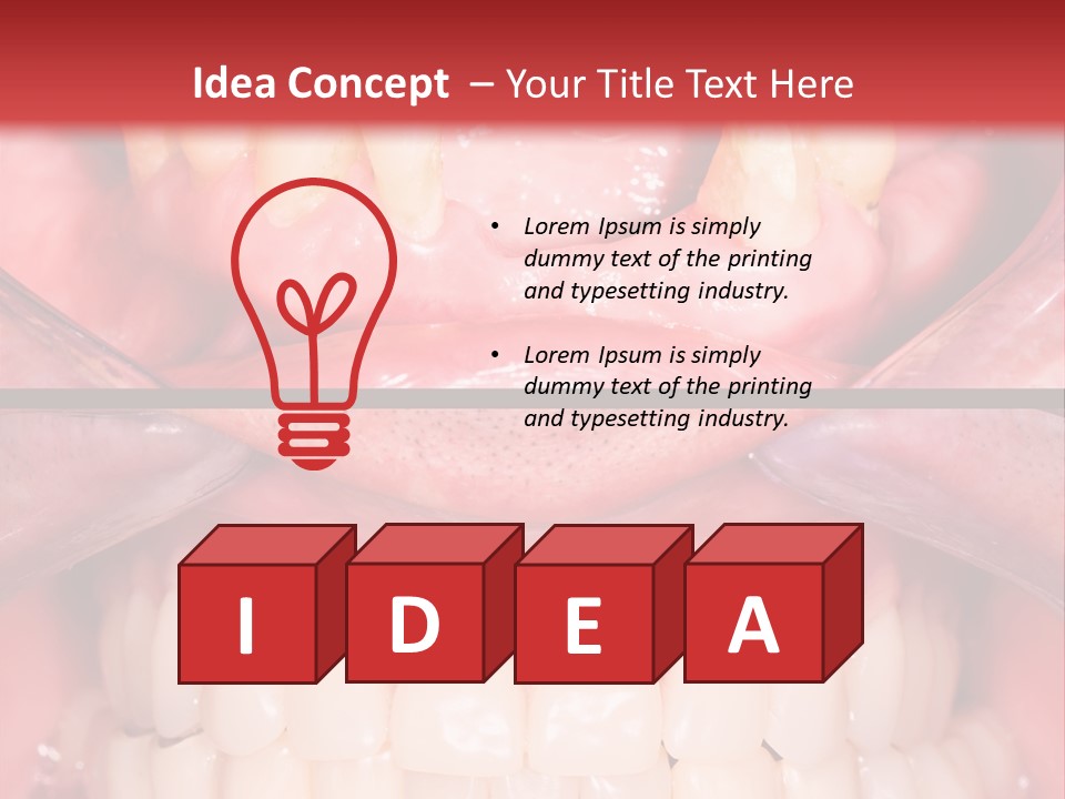 Clinic Patient Mouth PowerPoint Template