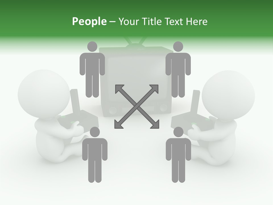 Video Game Videogame Holding PowerPoint Template