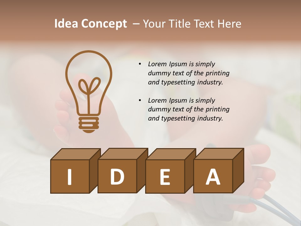 Health Care Electronic Birth PowerPoint Template