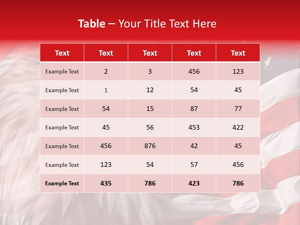 Powerful Patriotism Usa PowerPoint Template