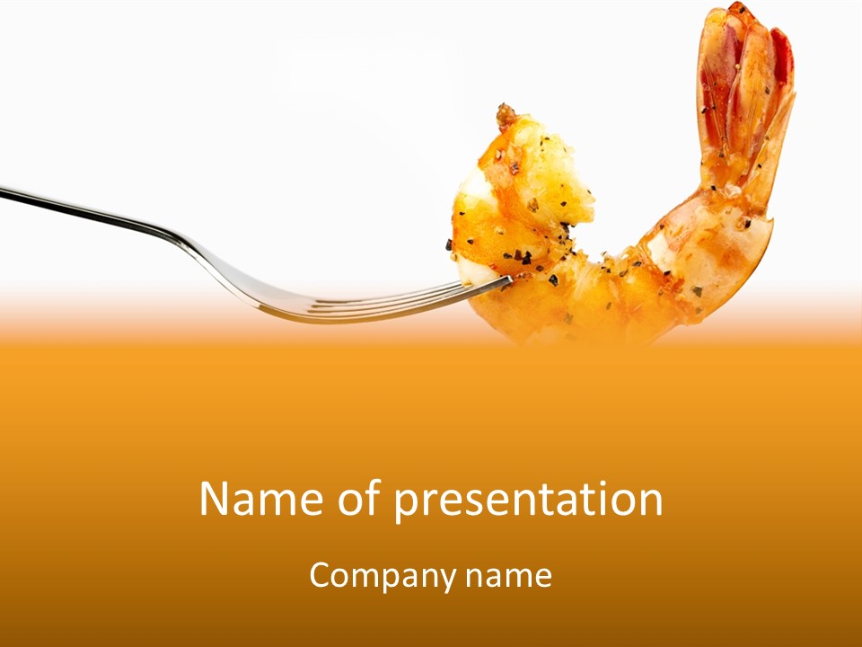 Scampi Cooking White PowerPoint Template