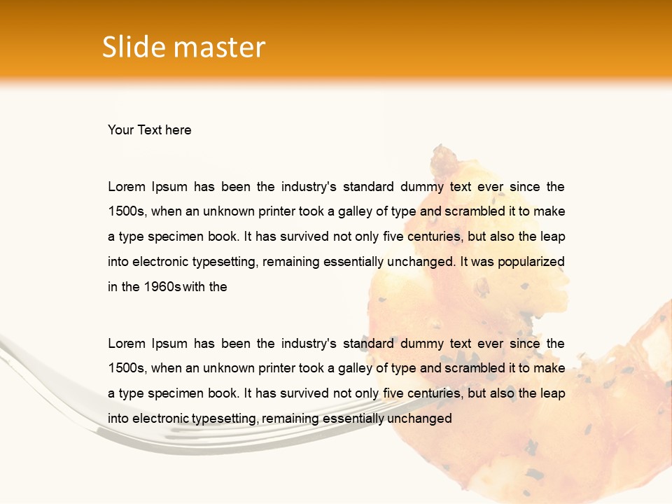 Scampi Cooking White PowerPoint Template