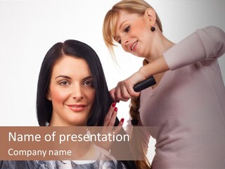 Person Client Haircutting PowerPoint Template