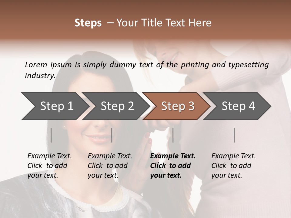 Person Client Haircutting PowerPoint Template