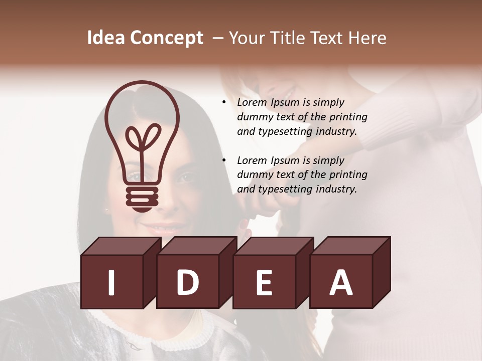 Person Client Haircutting PowerPoint Template