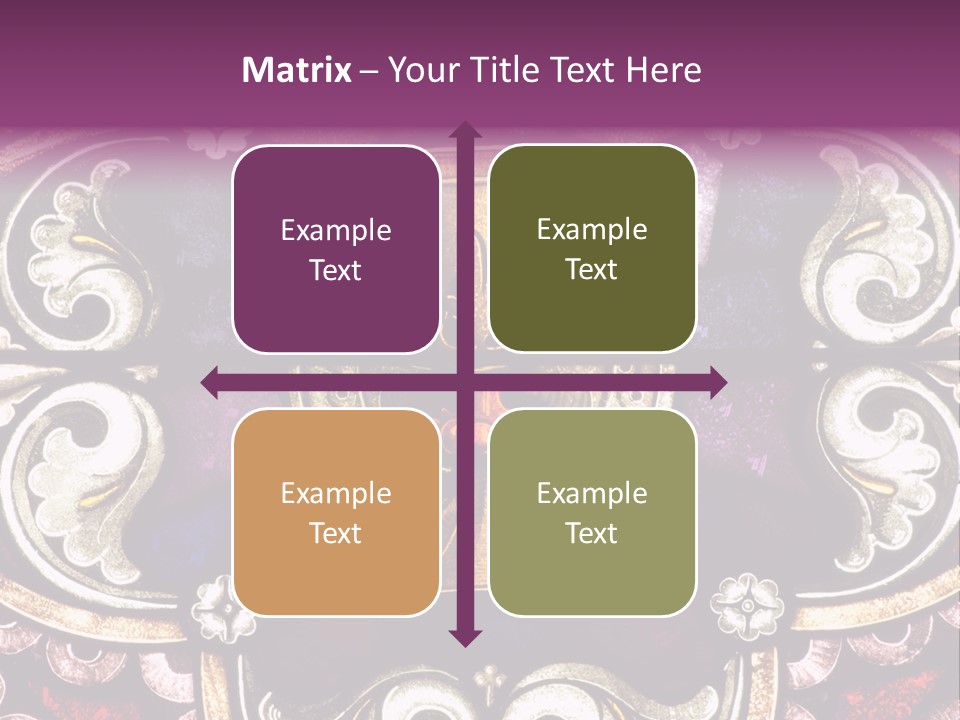 Vessels Of Altar Stained Glass Window Symbols Of Jesus PowerPoint Template