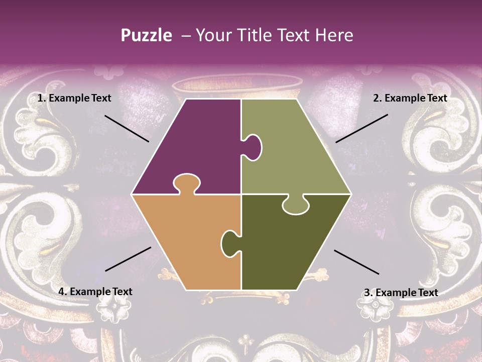 Vessels Of Altar Stained Glass Window Symbols Of Jesus PowerPoint Template