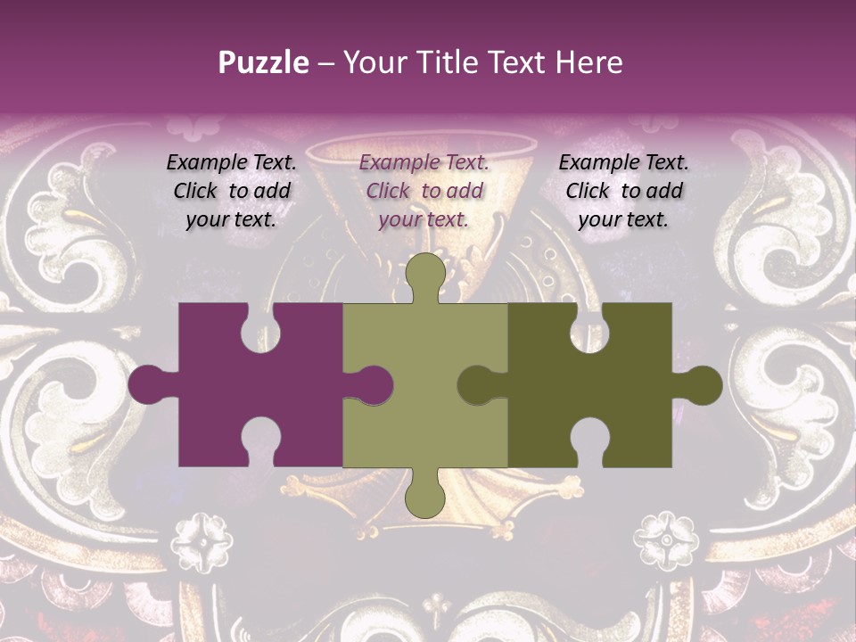 Vessels Of Altar Stained Glass Window Symbols Of Jesus PowerPoint Template