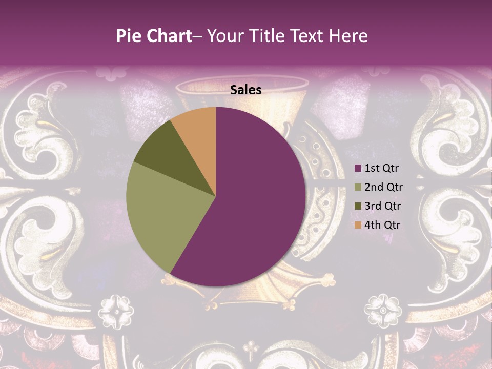 Vessels Of Altar Stained Glass Window Symbols Of Jesus PowerPoint Template