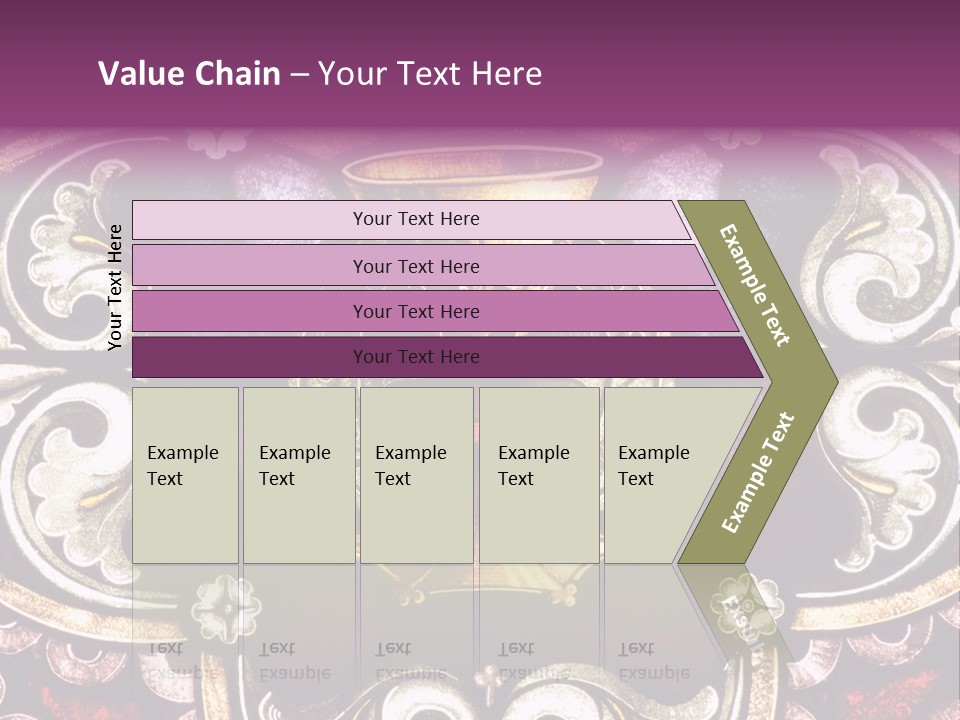 Vessels Of Altar Stained Glass Window Symbols Of Jesus PowerPoint Template