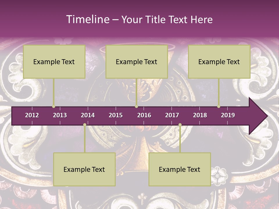 Vessels Of Altar Stained Glass Window Symbols Of Jesus PowerPoint Template