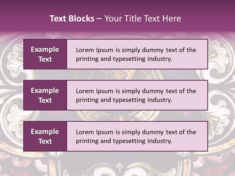 Vessels Of Altar Stained Glass Window Symbols Of Jesus PowerPoint Template