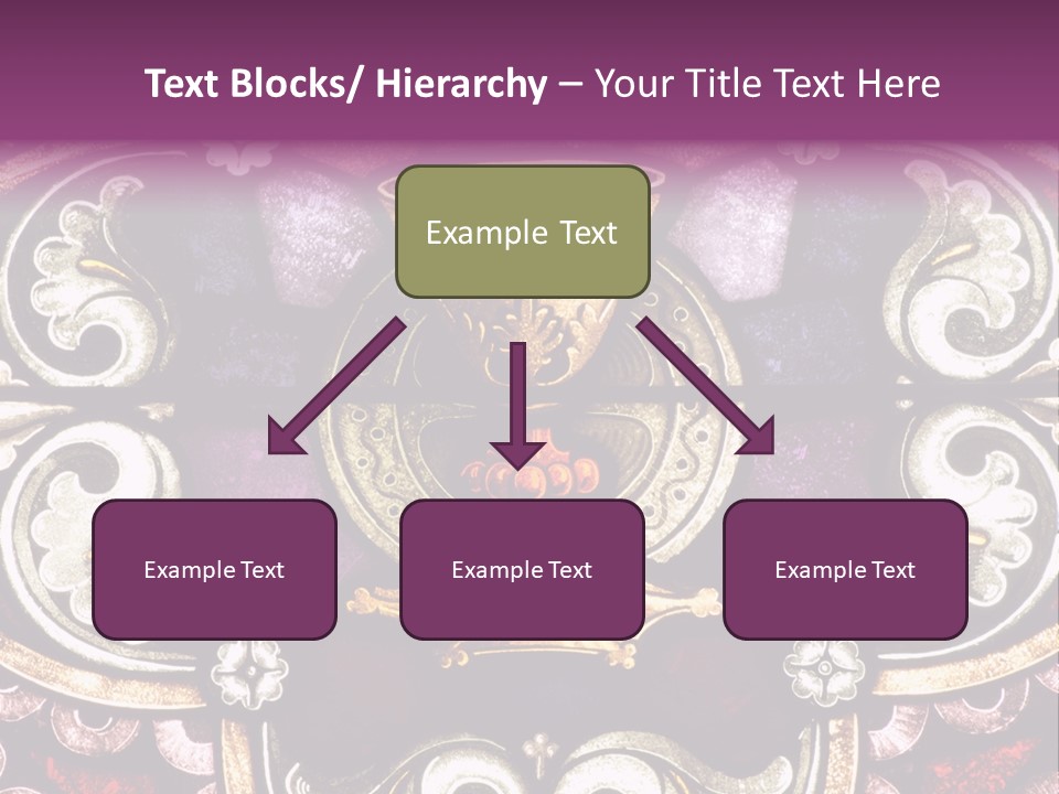 Vessels Of Altar Stained Glass Window Symbols Of Jesus PowerPoint Template