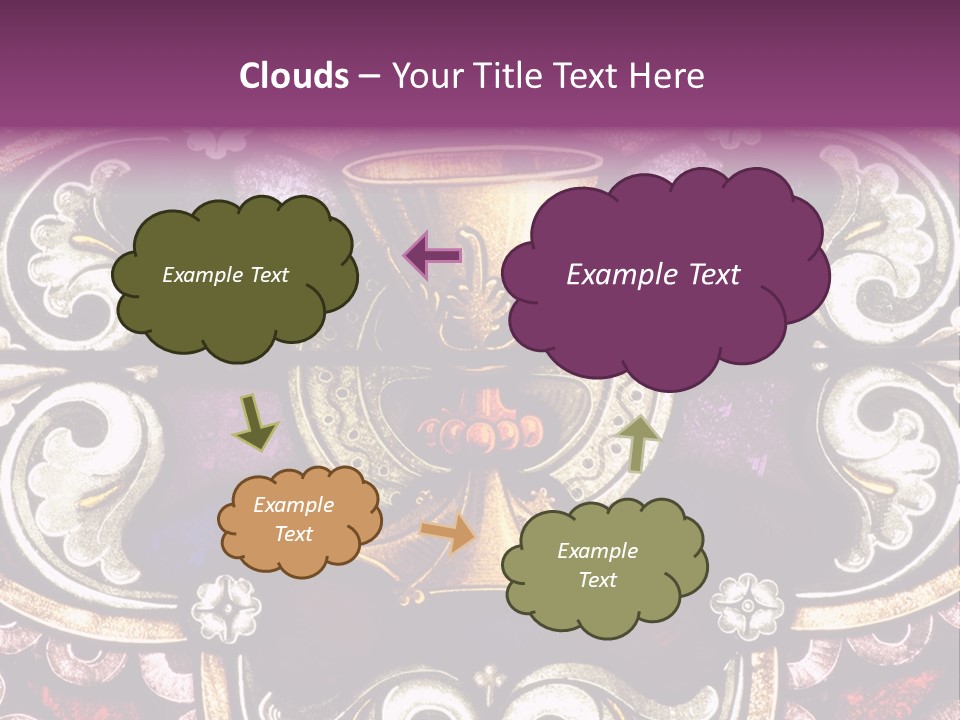 Vessels Of Altar Stained Glass Window Symbols Of Jesus PowerPoint Template
