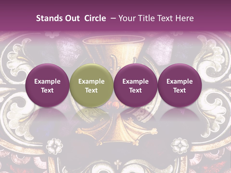 Vessels Of Altar Stained Glass Window Symbols Of Jesus PowerPoint Template