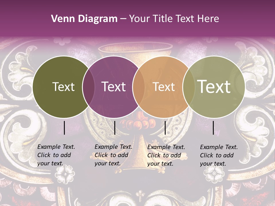 Vessels Of Altar Stained Glass Window Symbols Of Jesus PowerPoint Template