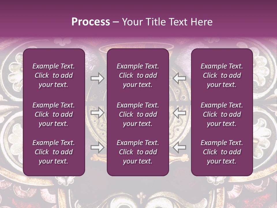 Vessels Of Altar Stained Glass Window Symbols Of Jesus PowerPoint Template