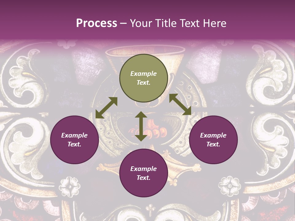Vessels Of Altar Stained Glass Window Symbols Of Jesus PowerPoint Template