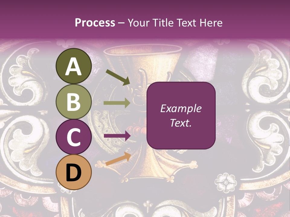 Vessels Of Altar Stained Glass Window Symbols Of Jesus PowerPoint Template