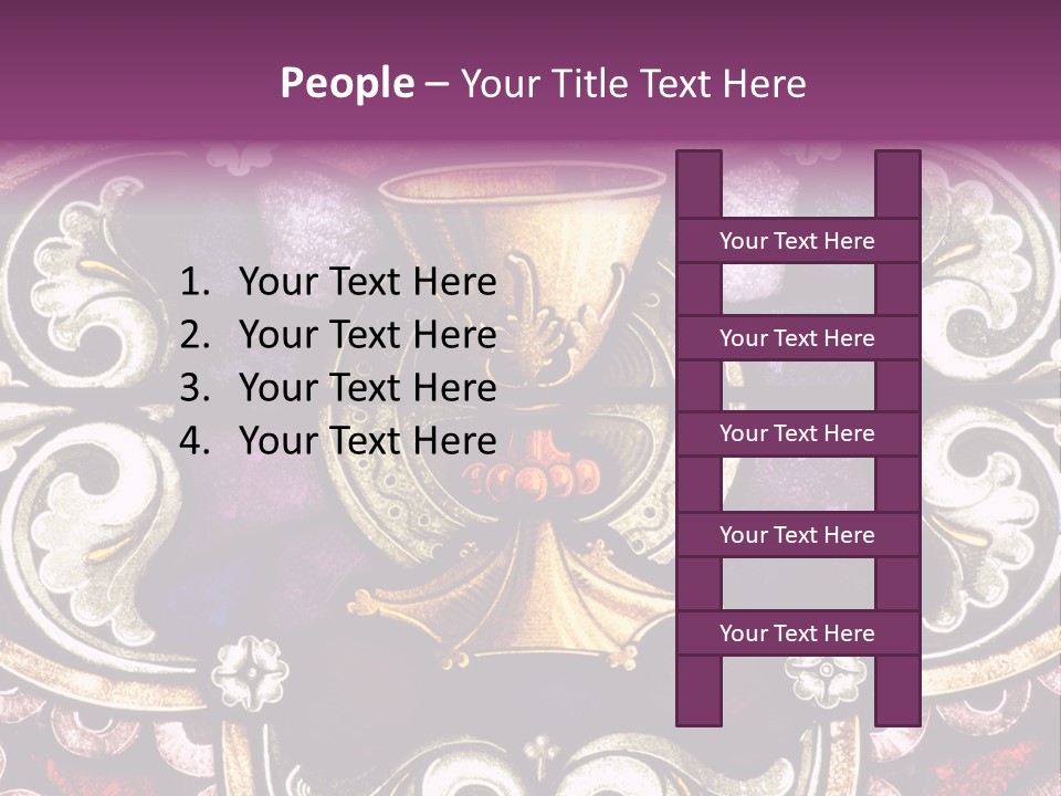 Vessels Of Altar Stained Glass Window Symbols Of Jesus PowerPoint Template