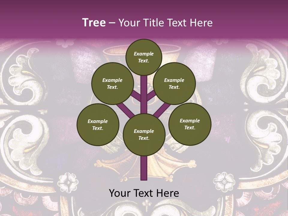 Vessels Of Altar Stained Glass Window Symbols Of Jesus PowerPoint Template