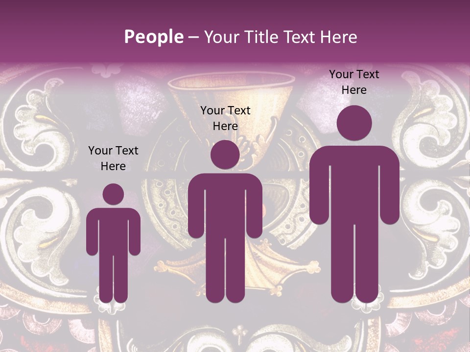 Vessels Of Altar Stained Glass Window Symbols Of Jesus PowerPoint Template