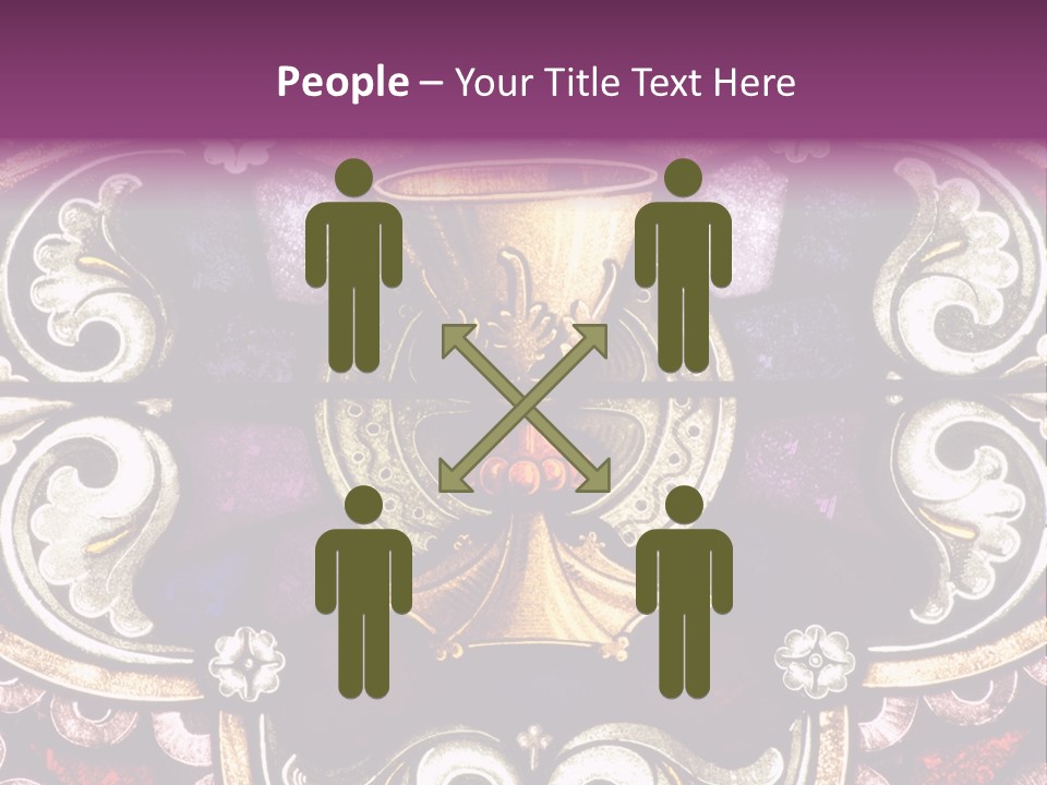 Vessels Of Altar Stained Glass Window Symbols Of Jesus PowerPoint Template