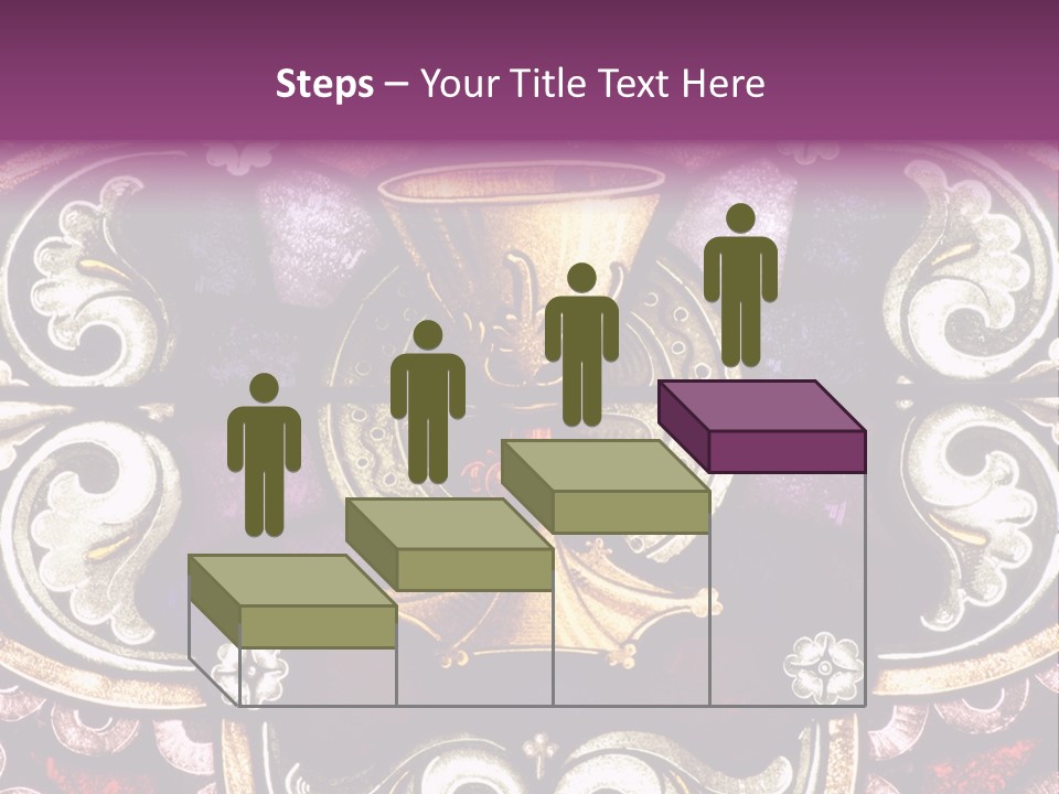 Vessels Of Altar Stained Glass Window Symbols Of Jesus PowerPoint Template