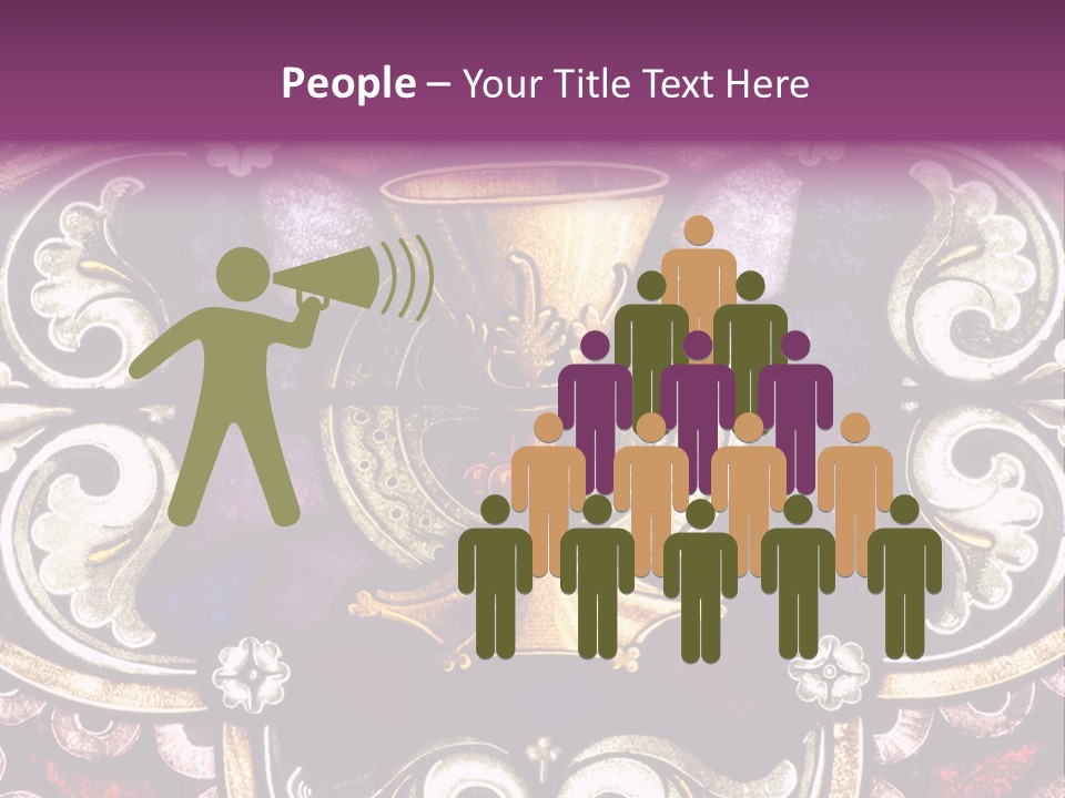 Vessels Of Altar Stained Glass Window Symbols Of Jesus PowerPoint Template