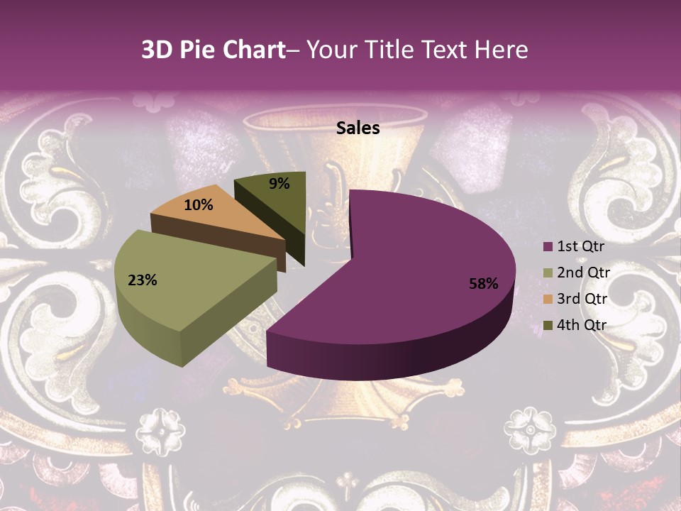 Vessels Of Altar Stained Glass Window Symbols Of Jesus PowerPoint Template