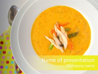 Asparagus Soup Lunch PowerPoint Template