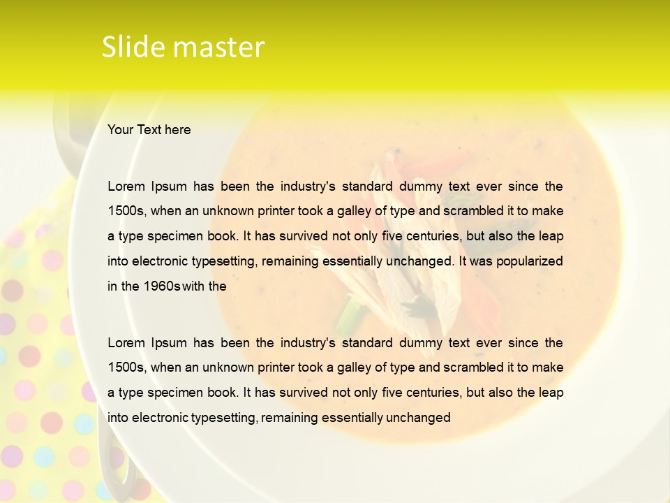 Asparagus Soup Lunch PowerPoint Template