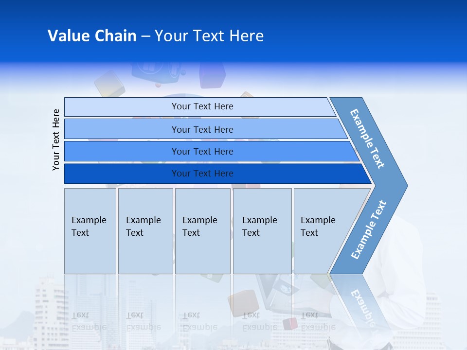 A Man Holding A Laptop Computer In His Hands PowerPoint Template
