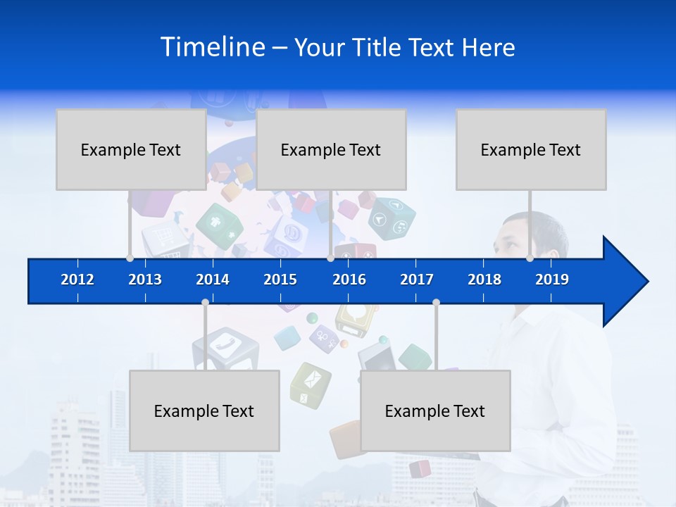 A Man Holding A Laptop Computer In His Hands PowerPoint Template