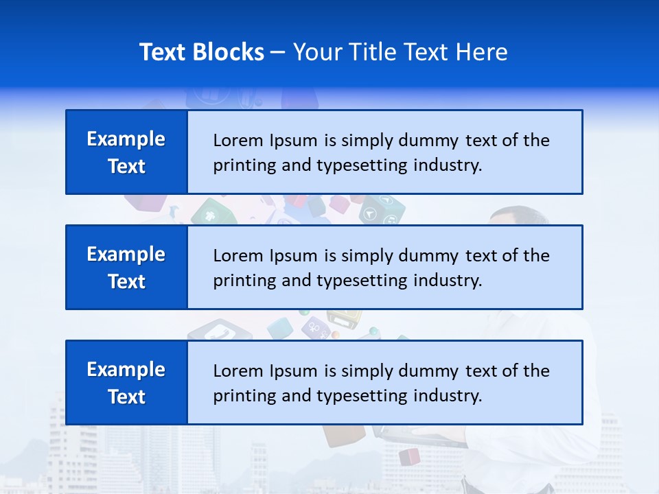 A Man Holding A Laptop Computer In His Hands PowerPoint Template