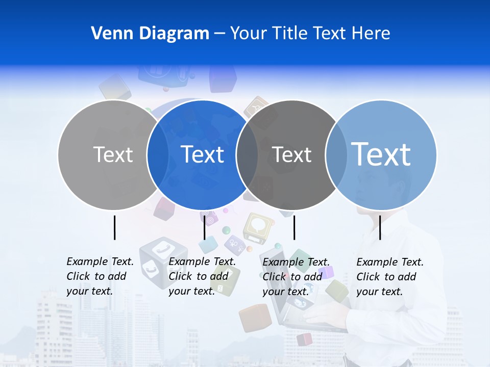 A Man Holding A Laptop Computer In His Hands PowerPoint Template