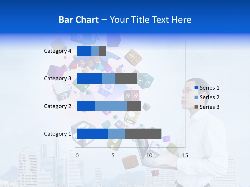 A Man Holding A Laptop Computer In His Hands PowerPoint Template