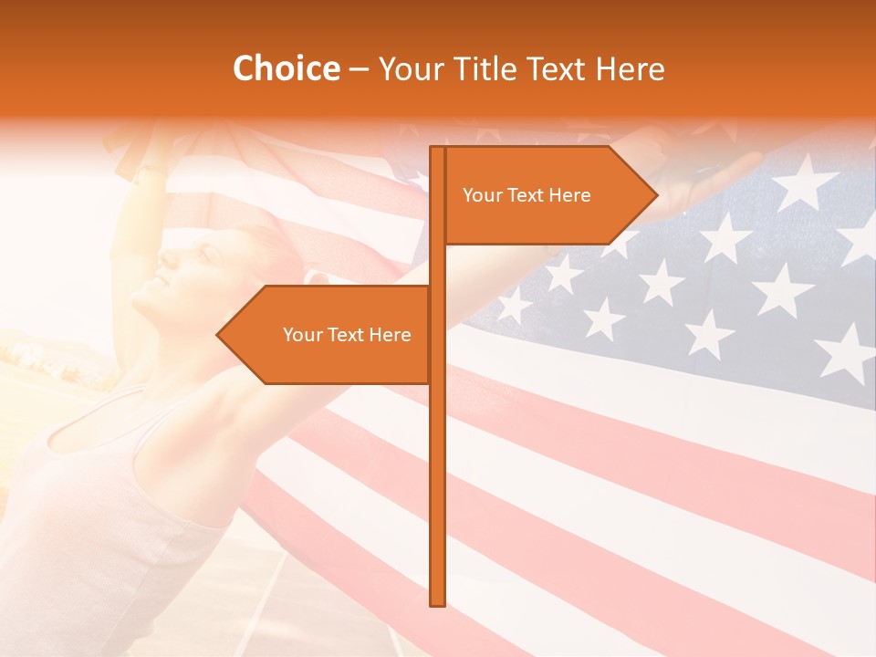 Summer Sprinter Holding PowerPoint Template