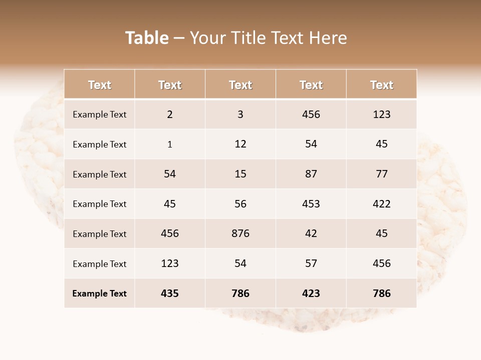 Food Circle Rice PowerPoint Template