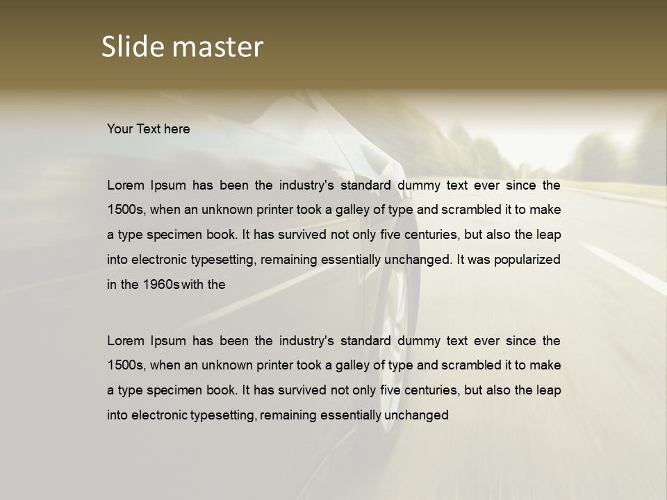 Sunset View Tire PowerPoint Template