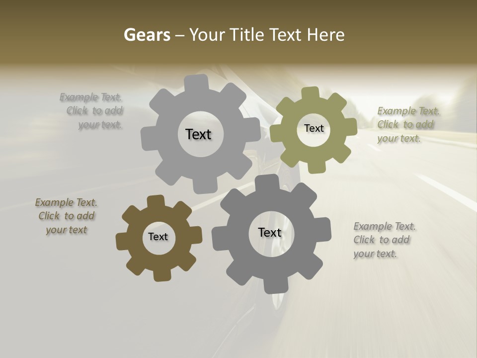 Sunset View Tire PowerPoint Template