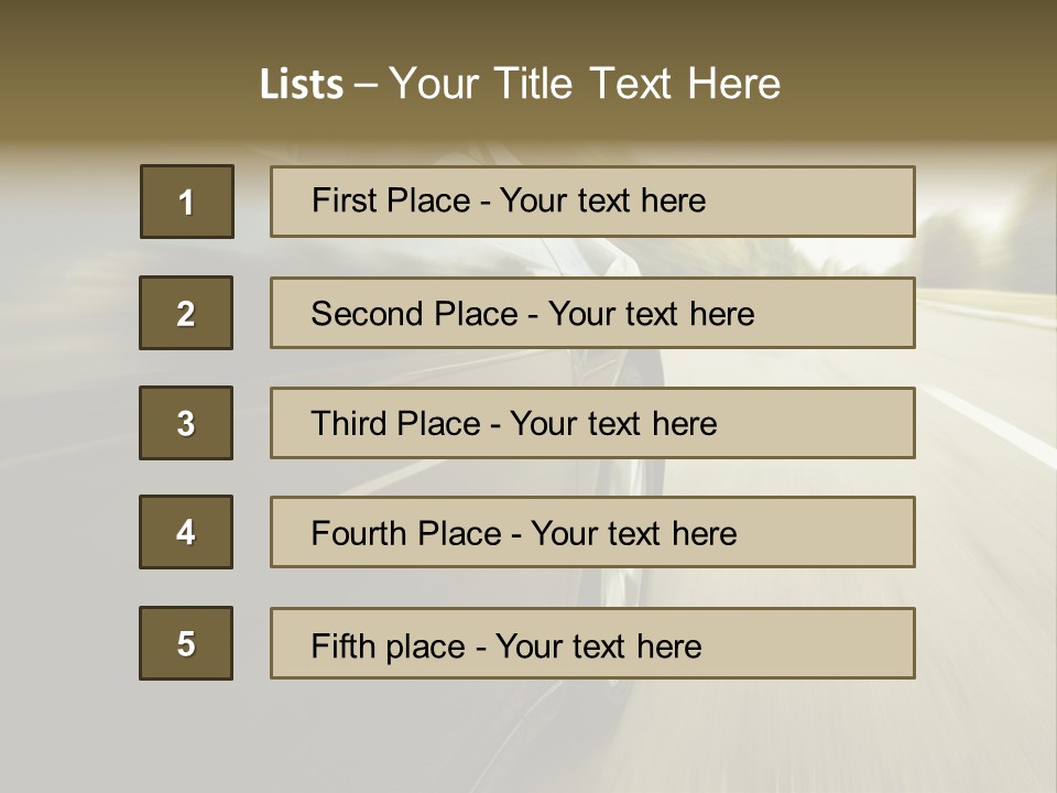 Sunset View Tire PowerPoint Template