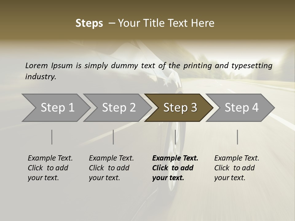 Sunset View Tire PowerPoint Template