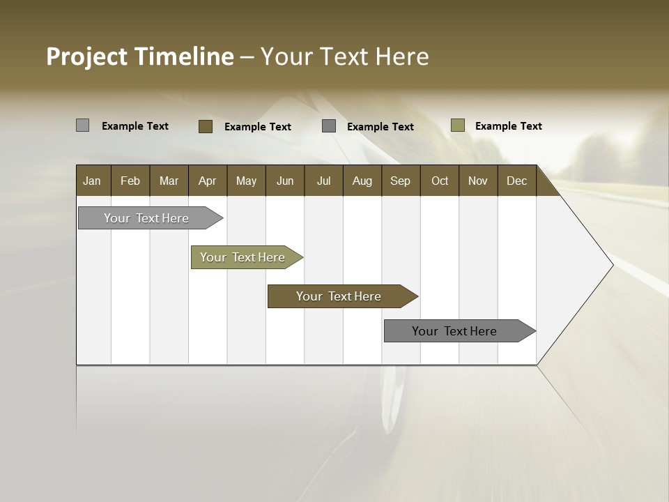 Sunset View Tire PowerPoint Template