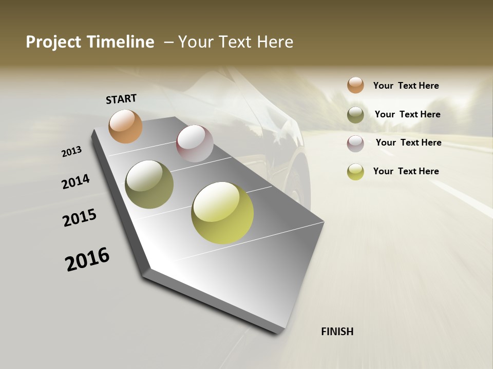 Sunset View Tire PowerPoint Template