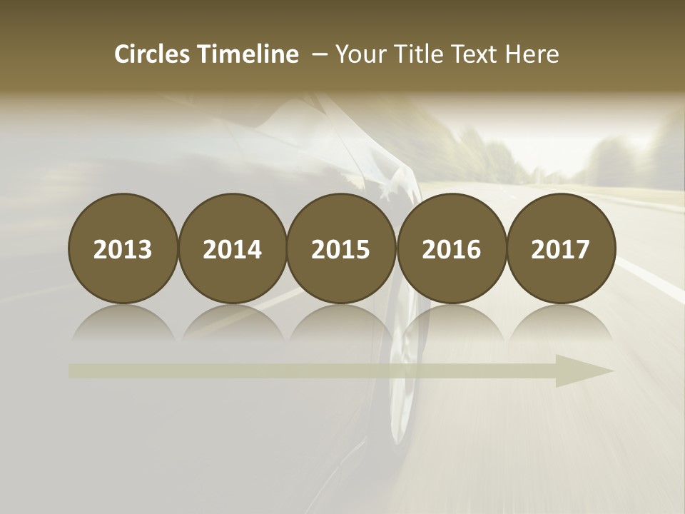 Sunset View Tire PowerPoint Template