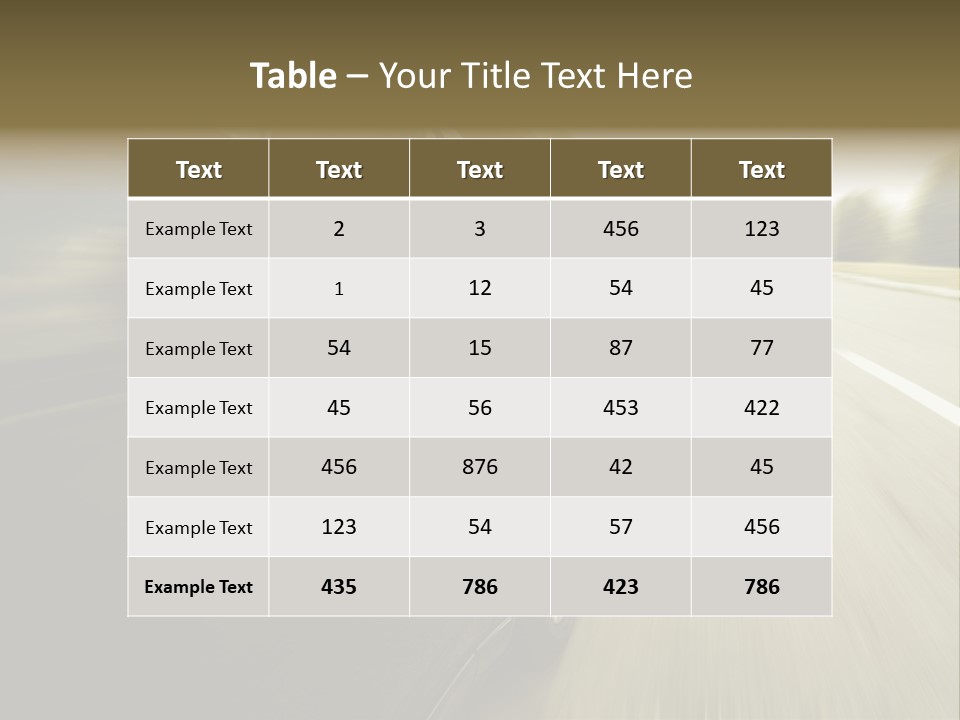 Sunset View Tire PowerPoint Template
