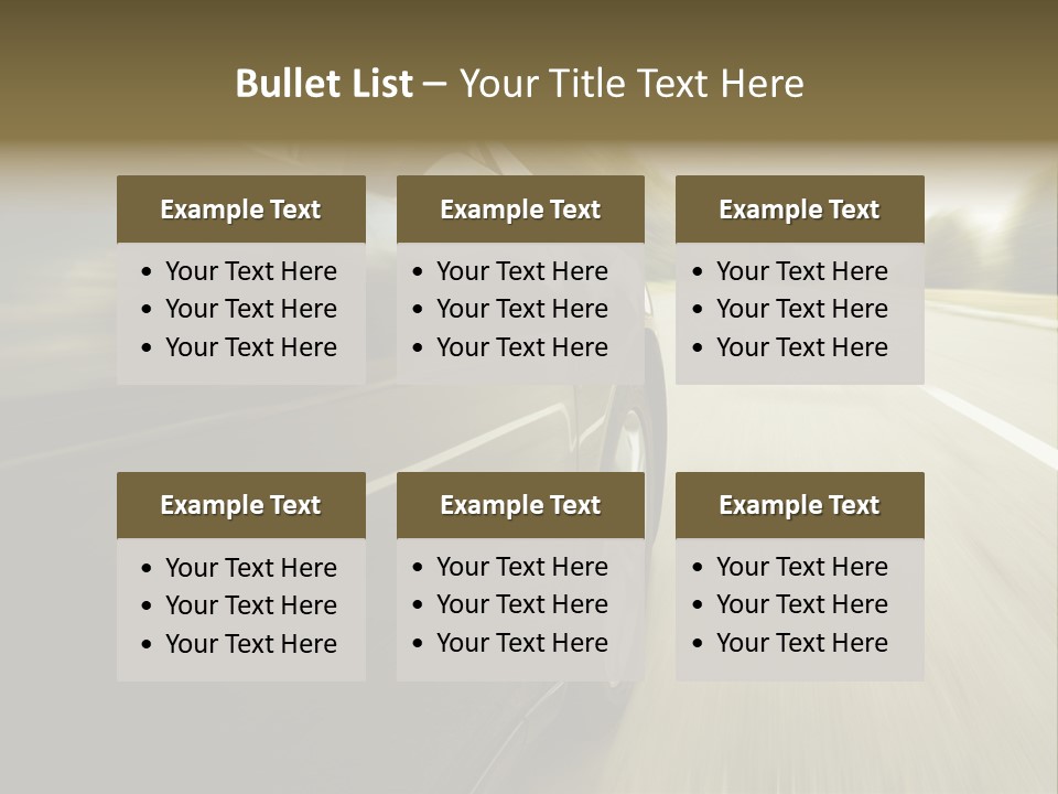 Sunset View Tire PowerPoint Template